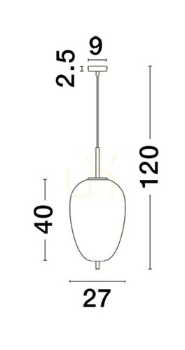 Kontrola Závěsné svítidlo PILAR Luces Exclusivas LE43663