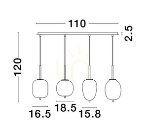 Závěsné svítidlo PILAR Luces Exclusivas LE43667 small 2