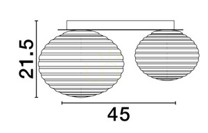 Stropní svítidlo Luces Exclusivas BALAJU LE43682 zlaté 45 cm E27+E14 small 2