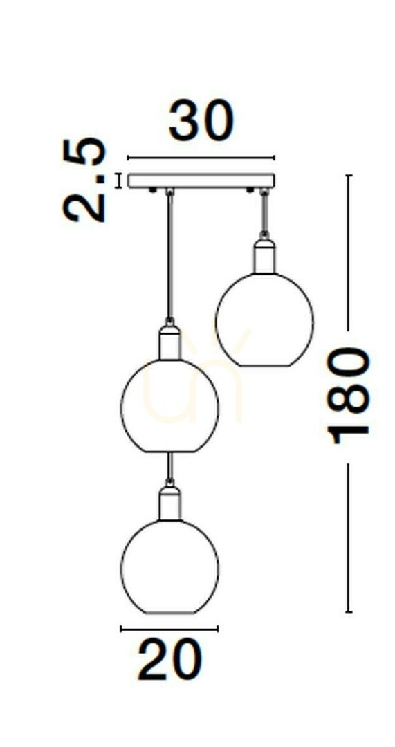 Pohled Závěsné svítidlo BALCHE od Luces Exclusivas LE43695 Závěsné svítidlo BALCHE od Luces Exclusivas LE43695