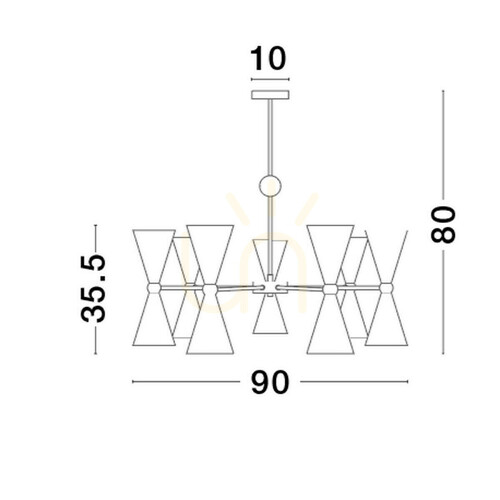 Kontrola BALSAS Luces Exclusivas Závěsné svítidlo LE43698