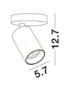 Nástěnné a stropní bodové svítidlo Luces Exclusivas COCOROTE LE43725, chrom a černá, GU10 small 1