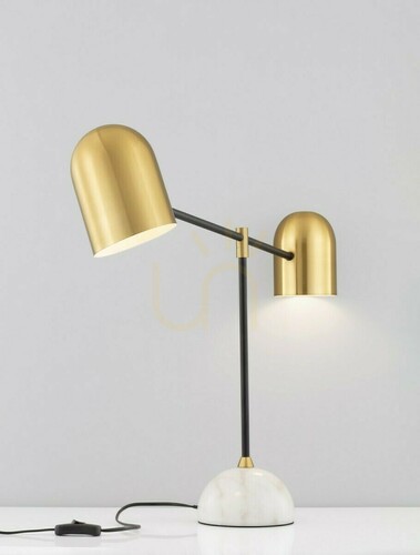 Kontrola Stolní lampa ABASOLO Luces Exclusivas LE43736, zlatá a černá, 2×E27