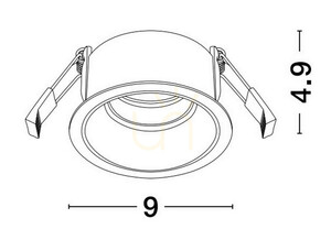 Zápustné stropní svítidlo Luces Exclusivas ACAMBAY LE61611 bílé GU10 Ø9 cm small 1