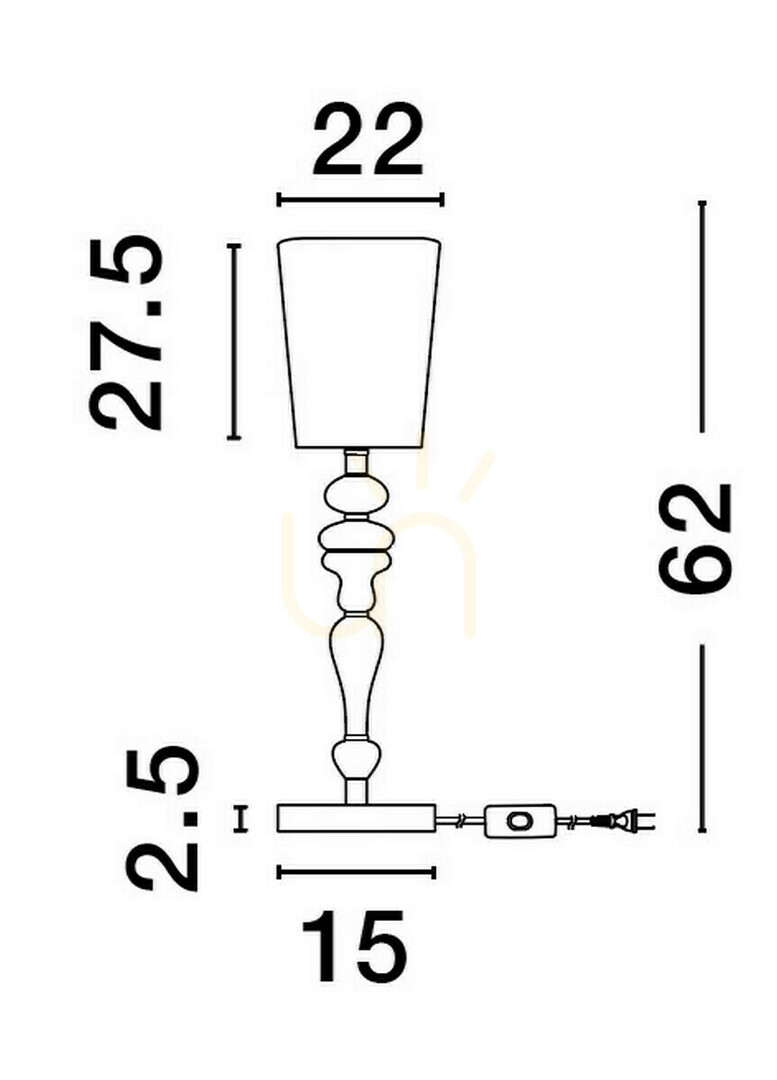 Náhled Stolní lampa ALEM Luces Exclusivas LE44206 Stolní lampa ALEM Luces Exclusivas LE44206