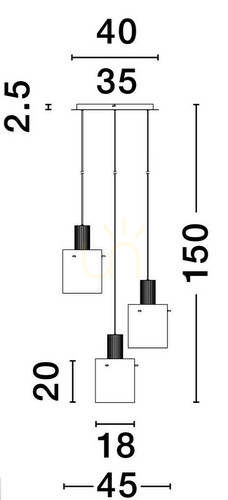 Kontrola Závěsné svítidlo ORAN Luces Exclusivas LE44244