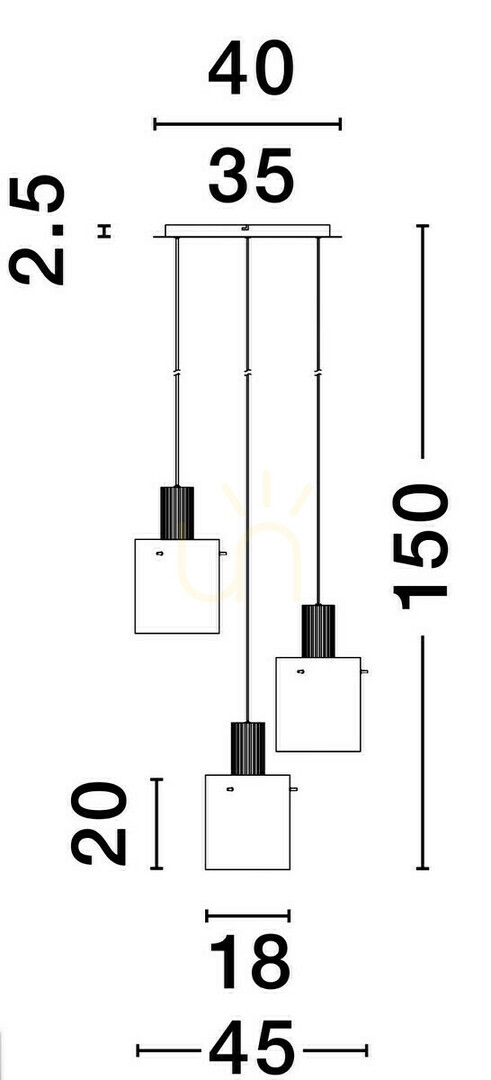 Pohled Závěsné svítidlo ORAN Luces Exclusivas LE44244 Závěsné svítidlo ORAN Luces Exclusivas LE44244