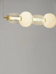 Závěsné svítidlo Luces Exclusivas ARROYOS LED 42 W, 7 skleněných prvků, zlaté, 110 cm LE44492 small 1