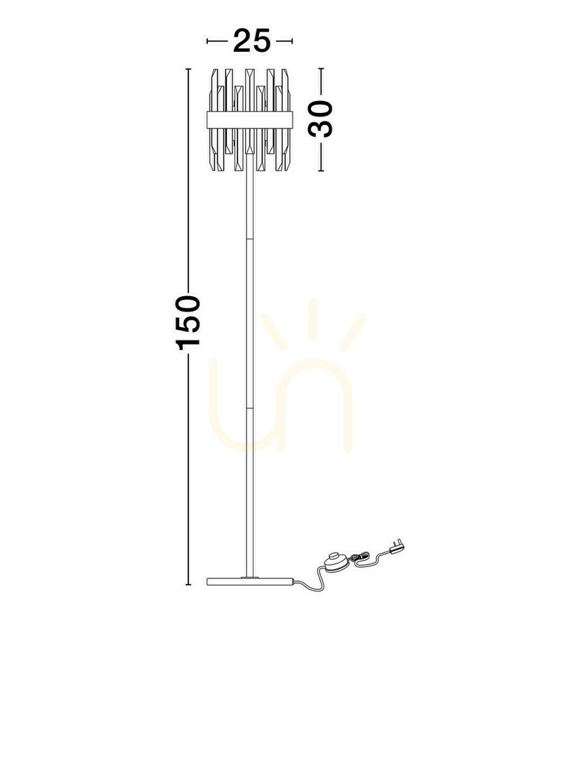 Pohled Stojací lampa CHOLULA od Luces Exclusivas LE44726 Stojací lampa CHOLULA od Luces Exclusivas LE44726