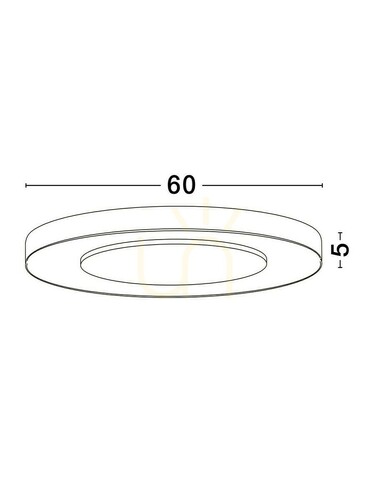 Kontrola LED stropní svítidlo Luces Exclusivas COLQUIRI bílé 37 W 2207 lm 2700–4000 K Ø60 cm LE44866