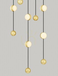 LED závěsné svítidlo Luces Exclusivas CUTERVO LE44601, černé a zlaté, 38 cm small 1