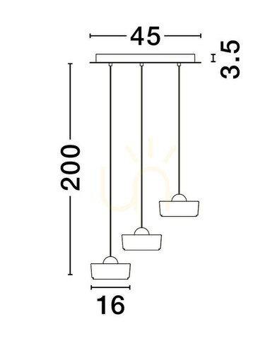 Kontrola Závěsné svítidlo ESPINAR 3 stínidla Luces Exclusivas LE44498