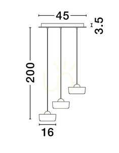 Závěsné svítidlo ESPINAR 3 stínidla Luces Exclusivas LE44498 small 1