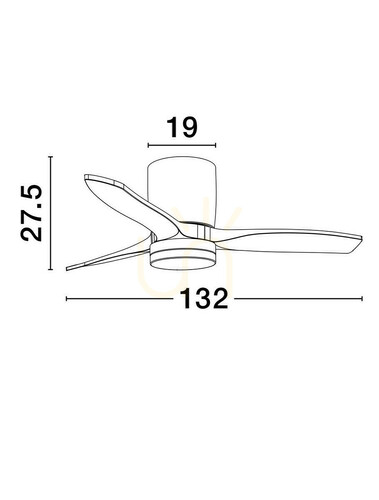 Kontrola GUARAYOS Luces Exclusivas Ventilátor LE44964
