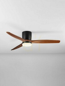 Stropní ventilátor Luces Exclusivas Guarayos LE44965 LED 18 W černý se dřevem 70 cm small 2
