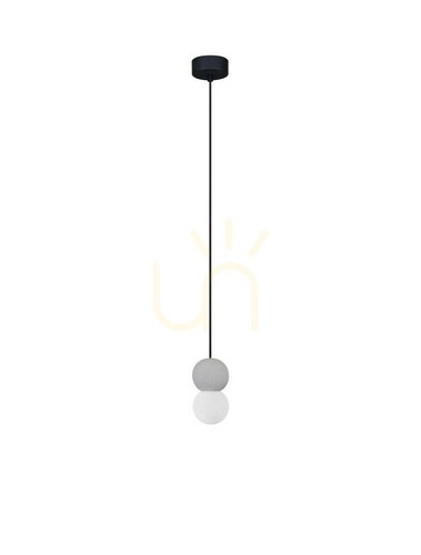 Kontrola Závěsné svítidlo IBAGUE Luces Exclusivas LE44660, šedé, sádra a sklo, 2×G9, 115 cm