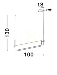 Lineární závěsné svítidlo MAIRANA LE44621 Luces Exclusivas, LED 35 W, 3000 K small 1