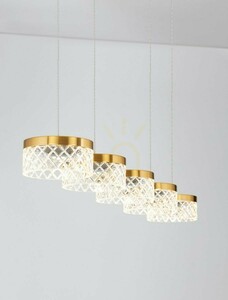 Zlaté závěsné LED svítidlo Luces Exclusivas MINEROS LE44583, 5 světelných bodů, 115 cm small 2