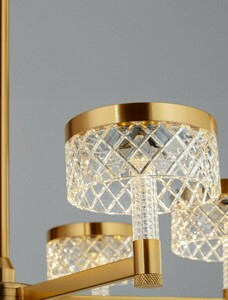 Zlatý LED lustr Luces Exclusivas MINEROS LE44585 se 6 světly 70,7 cm small 3
