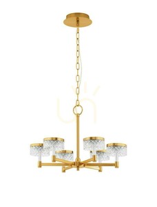 Zlatý LED lustr Luces Exclusivas MINEROS LE44585 se 6 světly 70,7 cm small 4