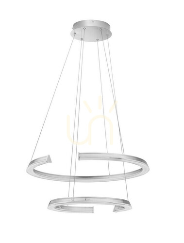 Kontrola Závěsné LED svítidlo ORINOCO Luces Exclusivas LE44531, stříbrné, Ø63 cm