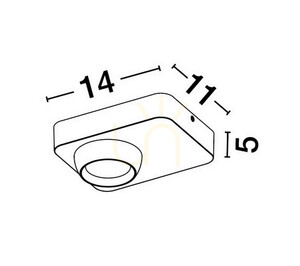 Černé stropní bodové svítidlo Luces Exclusivas PARINAS LE44499 LED 8 W small 2