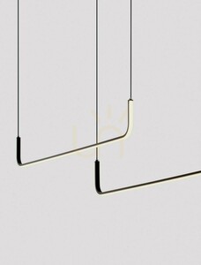 Černé závěsné LED svítidlo Luces Exclusivas PIURA LE44816 42 W 1849 lm 3200 K 165 cm TRIAC small 1