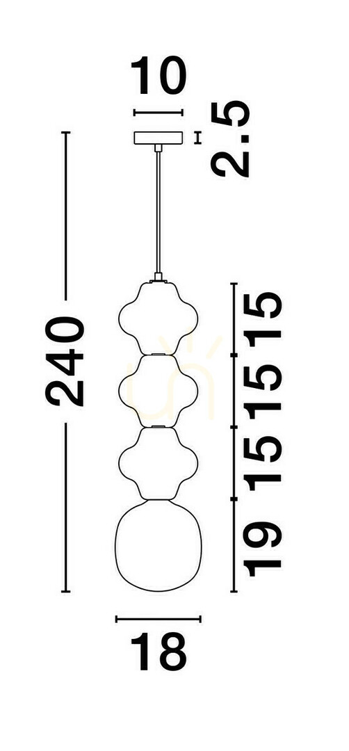 Náhled Závěsné svítidlo VILROSA Luces Exclusivas LE44570 Závěsné svítidlo VILROSA Luces Exclusivas LE44570