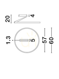 Stropní svítidlo ZUDANEZ LE44776 černé, LED 44 W 2277 lm, DIP-Switch 2700/3000/4000 K, Ø 60 cm — Luces Exclusivas small 2