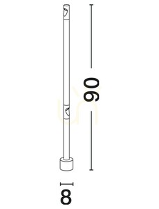 Osvětlovací sloupek CATACAOS Luces Exclusivas LE73751 matná černá LED 9 W 378 lm 3000 K IP65 90 cm small 1