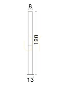 Zahradní sloupek ELALTO 120 cm černý matný LED 27 W 3000K 1560 lm IP54, Luces Exclusivas LE73809 small 3