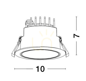 Vestavné LED svítidlo Luces Exclusivas Zureca bílé 10 W LE65113 small 2