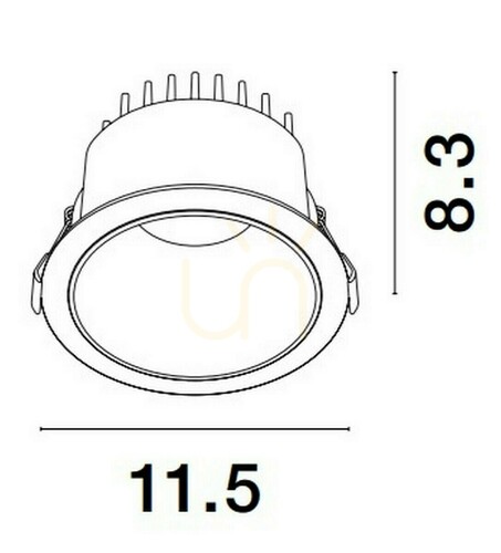Kontrola Bílé zápustné svítidlo Luces Exclusivas ARAMIEL LE65119 LED 20 W 1127,7 lm 3000 K IP20