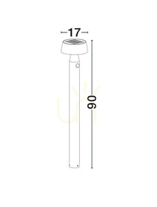 Solární sloupkové svítidlo FRAVELA černé 90 cm s čidlem pohybu Luces Exclusivas LE75125 small 4