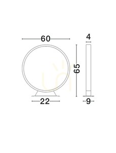 Venkovní stojací lampa Luces Exclusivas VINQUESA LE75136 černý LED kruh 60 cm small 3
