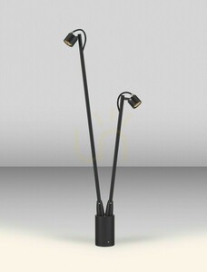 Zahradní sloupek Luces Exclusivas BELANOR LE75165, 2 hlavy, antracit, LED 6 W 3000 K IP65 small 1
