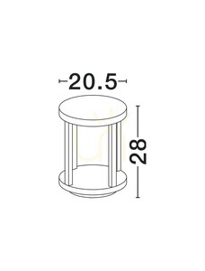 Zahradní LED sloupek Luces Exclusivas TAZORIA LE75170 antracitový 28 cm small 3