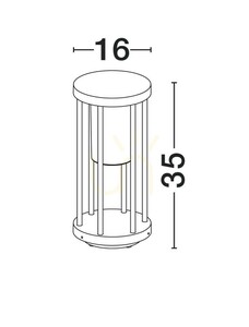 Zahradní sloupkové svítidlo Luces Exclusivas MONTIVA LE75172, antracit, 35 cm, E27 small 3