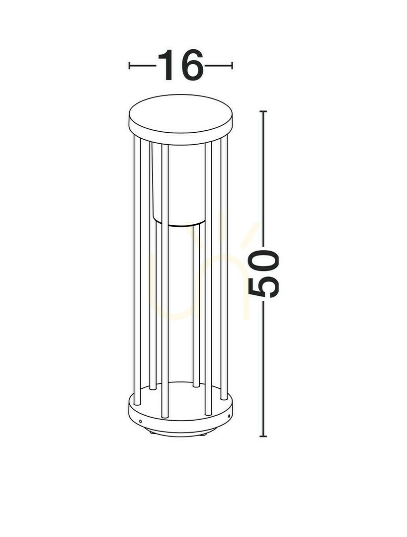 Zobrazit Zahradní svítidlo Luces Exclusivas MONTIVA LE75173 antracitové E27 IP65 50 cm Zahradní svítidlo Luces Exclusivas MONTIVA LE75173 antracitové E27 IP65 50 cm