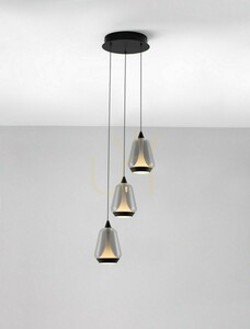 Závěsné LED svítidlo RORIZNO Luces Exclusivas LE45110 – černé, kouřové sklo small 1