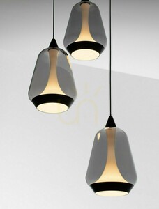 Závěsné LED svítidlo RORIZNO Luces Exclusivas LE45110 – černé, kouřové sklo small 2
