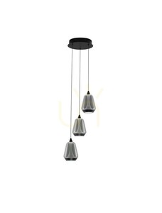Závěsné LED svítidlo RORIZNO Luces Exclusivas LE45110 – černé, kouřové sklo small 0