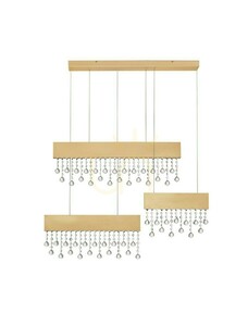 Závěsné LED svítidlo Luces Exclusivas Olevira LE45146 zlaté 101,2 cm 84 W small 0