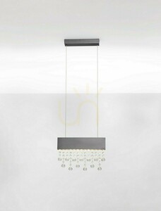 Závěsné svítidlo OLEVIRA Luces Exclusivas LE45148 LED 20W 1049 lm 3500K černé křišťál 40 cm small 2