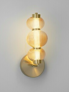LED nástěnné svítidlo TANVERA Luces Exclusivas LE45205, zlaté, jantarové sklo small 1