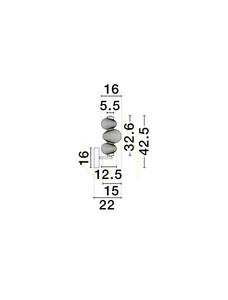 LED nástěnné svítidlo TANVERA Luces Exclusivas LE45205, zlaté, jantarové sklo small 3
