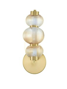 LED nástěnné svítidlo TANVERA Luces Exclusivas LE45205, zlaté, jantarové sklo small 0