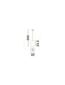 Závěsné svítidlo Luces Exclusivas PLONZIE LE45288 červené betonové E27 IP55 small 3