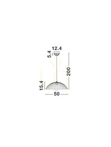 Závěsné svítidlo GIRONTO betonové bílé 50 cm E27 Luces Exclusivas LE45302 small 3