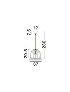Závěsné svítidlo Luces Exclusivas FANLIZA LE45359 s třásněmi, 37 cm small 3